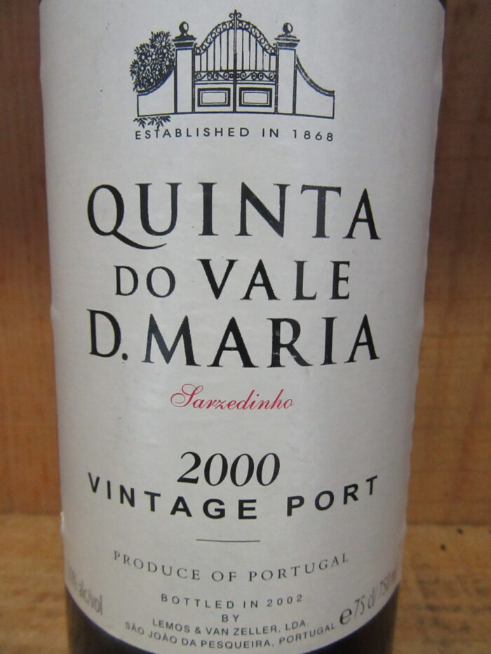 2000 vinho porto wine Quinta do Vale D Maria Vintage 2000 b