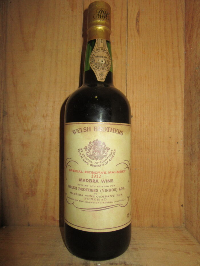 1912 vinho madeira wine Welsh Brothers Malvasia 1912 1